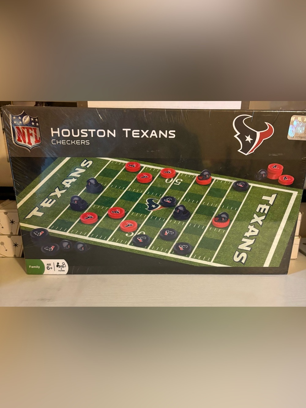 NFL Houston Texans Tabletop Strategy Checkers Game - Red and Navy
